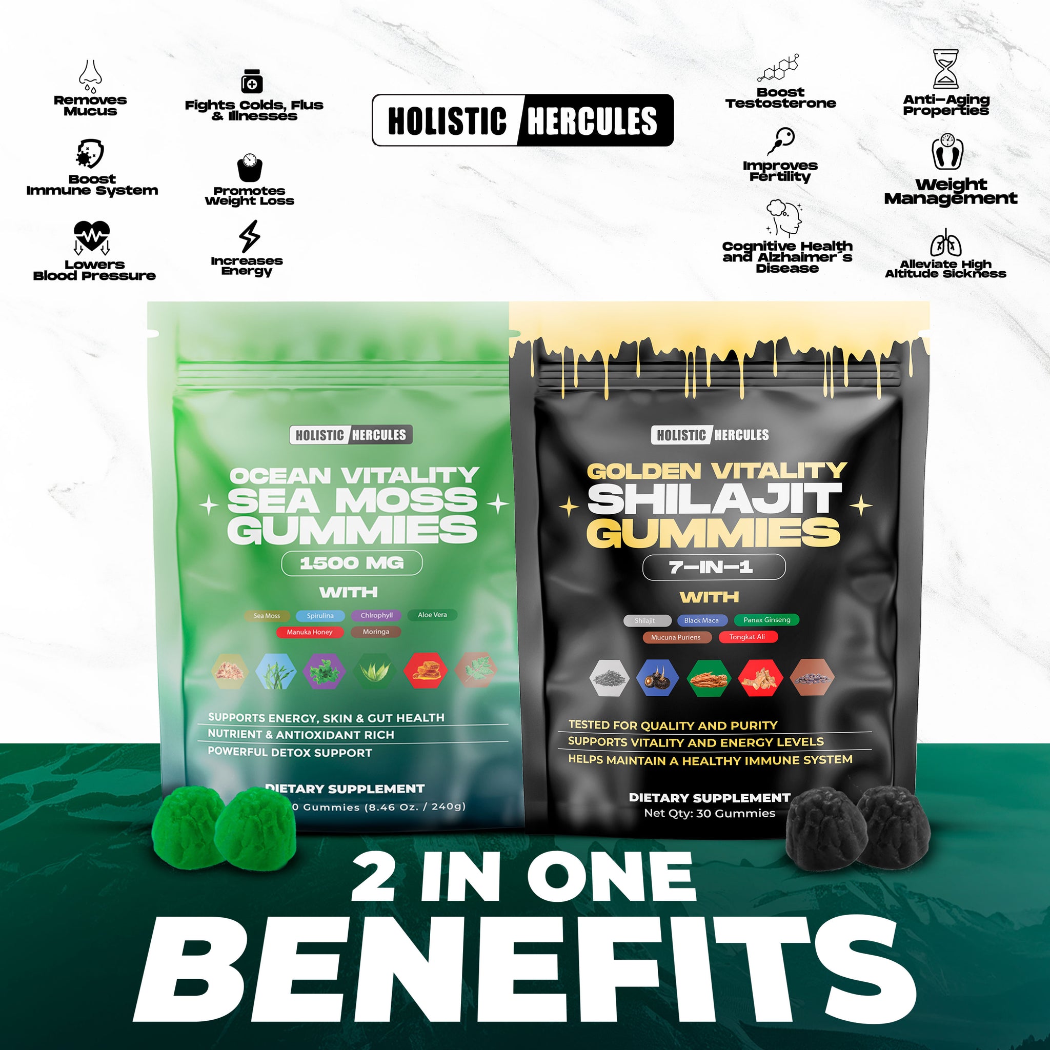 Hercules Shilajit & Sea Moss Gummies Bundle (90 Day Subscription)