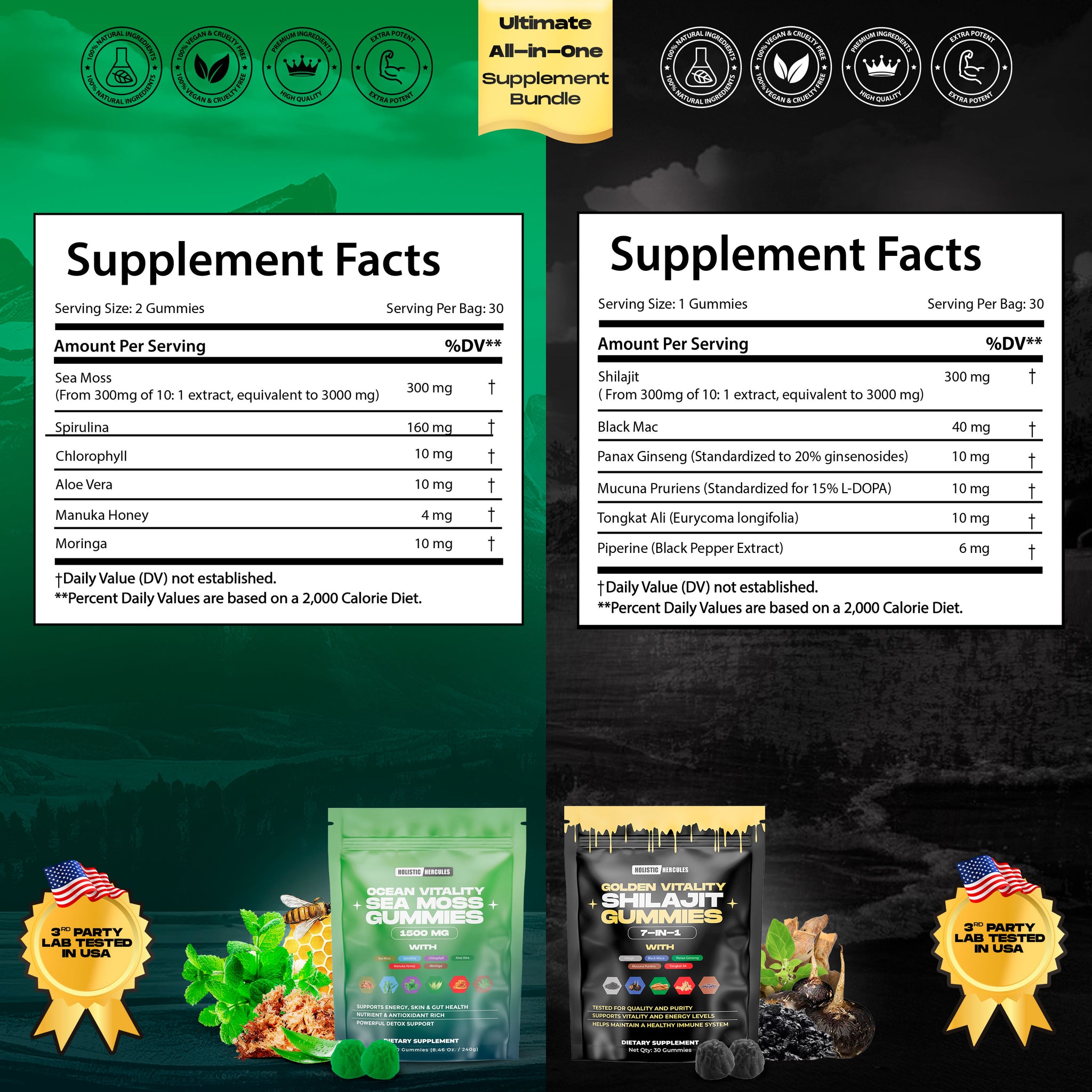 Hercules Shilajit & Sea Moss Gummies Bundle (90 Day Subscription)